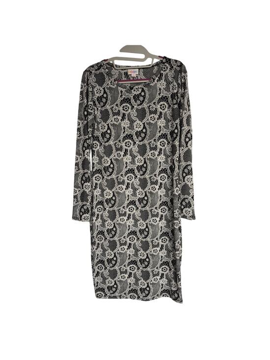 LuLaRoe Dresses & Skirts - Women's Lularoe Black & White Floral Long Sleeve Midi Dress - Size Small